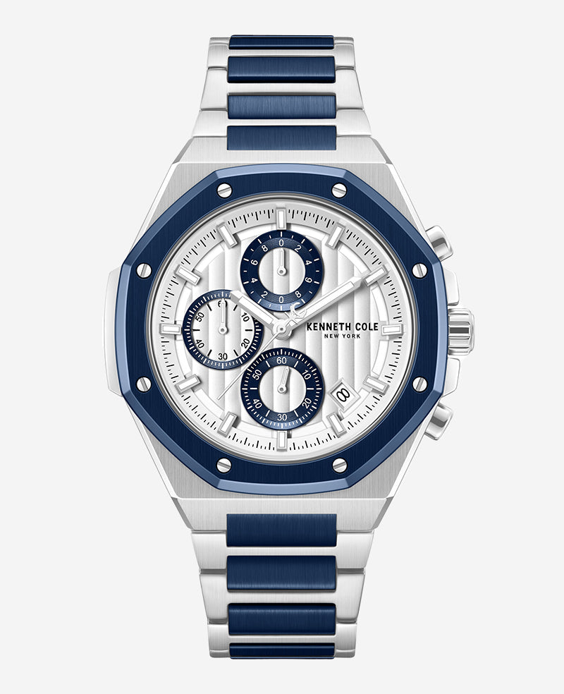 Dress Sport Chronograph Two-Tone Stainless Steel Bracelet Watch
