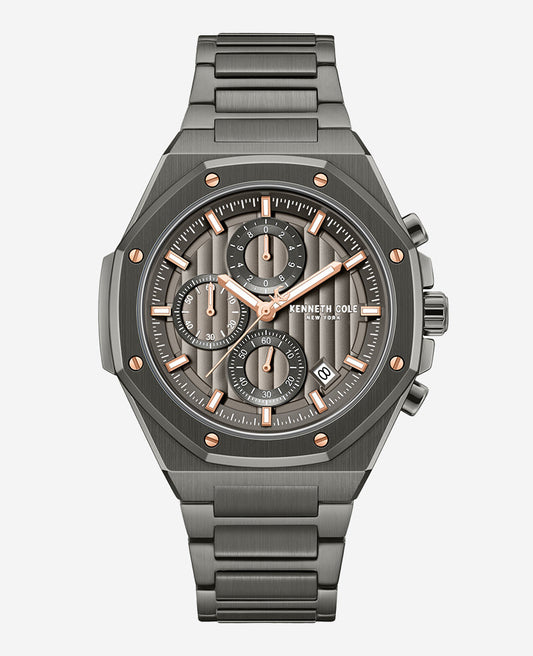 Dress Sport Chronograph Two-Tone Stainless Steel Bracelet Watch