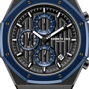 Dress Sport Chronograph Two-Tone Silicone Strap Watch