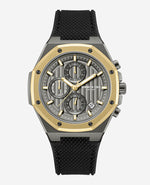 Dress Sport Chronograph Two-Tone Silicone Strap Watch