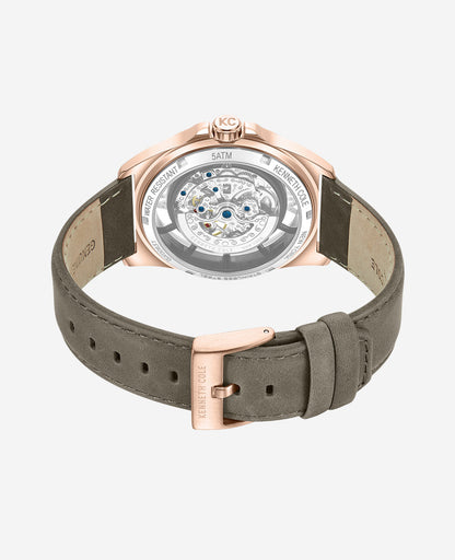 Skeleton Automatic Strap Watch