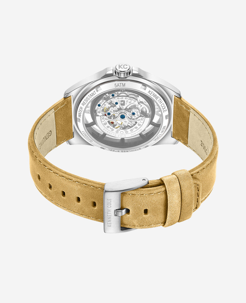Skeleton Automatic Strap Watch