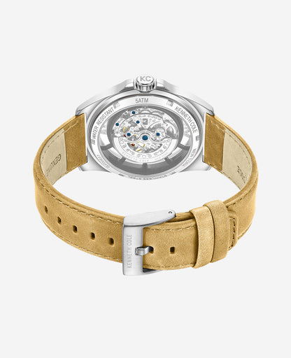 Skeleton Automatic Strap Watch