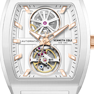 Skeleton Automatic Two-Tone Stainless Steel Bracelet Watch