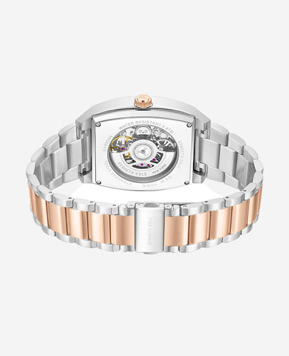 Skeleton Automatic Two-Tone Stainless Steel Bracelet Watch