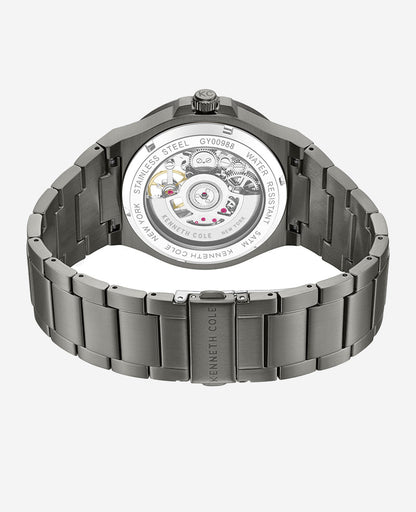 Automatic Gun Metal Stainless Steel Bracelet Watch