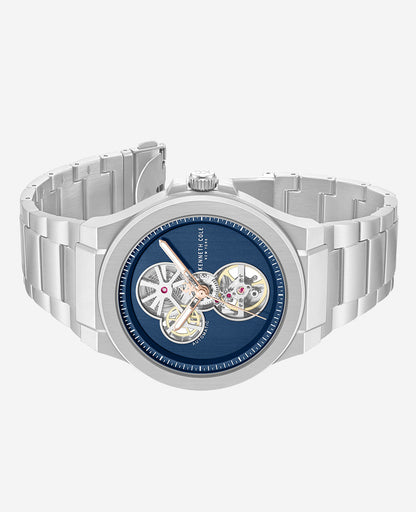 Skeleton Automatic Gunmetal Dial Stainless Steel Bracelet Watch