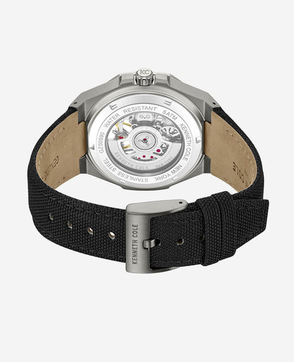 Skeleton Automatic Nylon Strap Watch