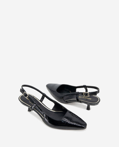 Black Crinkle Patent