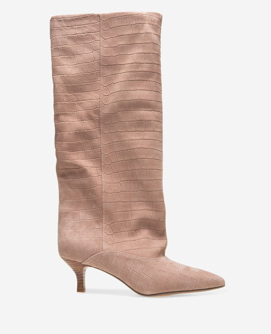 Brisbane Croco Suede Tall Shaft Boot