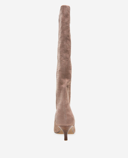 Brisbane Croco Suede Tall Shaft Boot