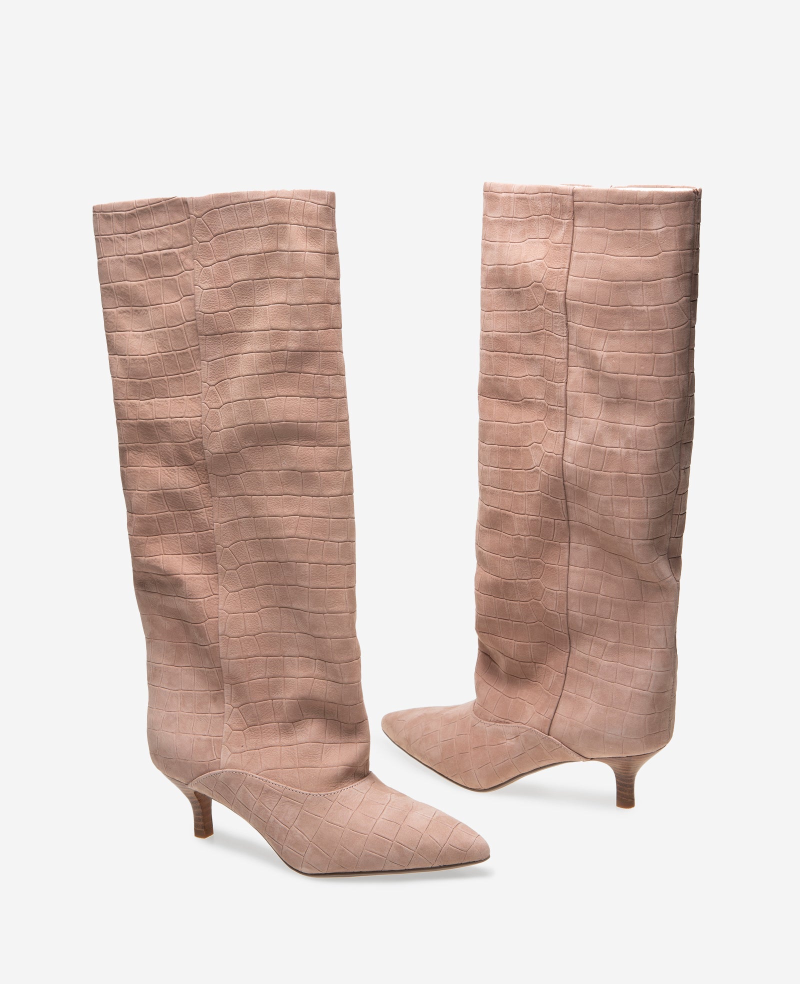 Brisbane Croco Suede Tall Shaft Boot