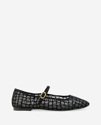 Jasper Croco Mesh Ballet Flat