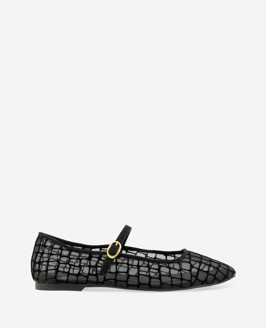 Jasper Croco Mesh Ballet Flat