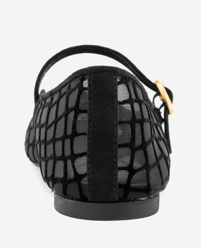 Jasper Croco Mesh Ballet Flat