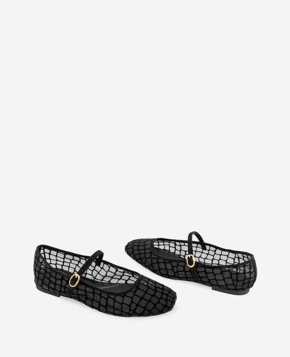 Jasper Croco Mesh Ballet Flat