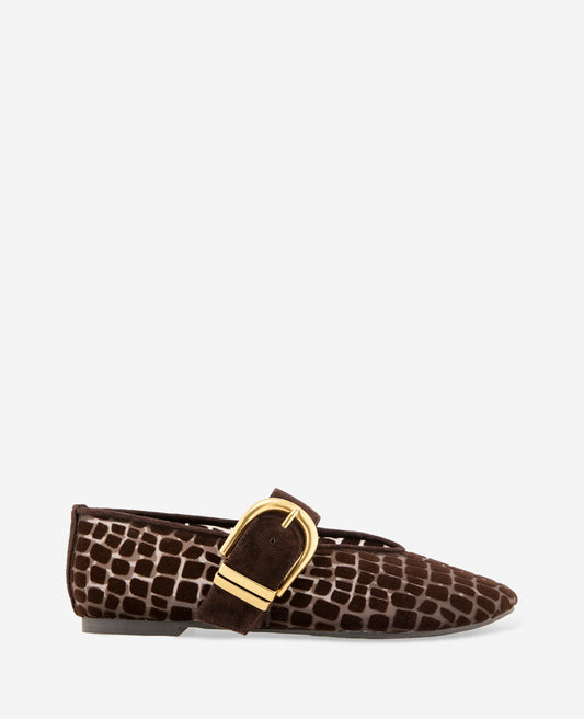 Tamarra Croco Mesh Ballet Flat