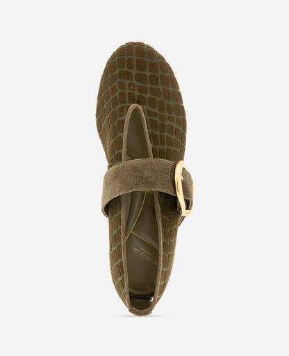 Tamarra Croco Mesh Ballet Flat