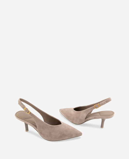 Ulysses Kid Suede Slingback Heel
