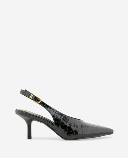 Ulysses Croco Patent Slingback Heel
