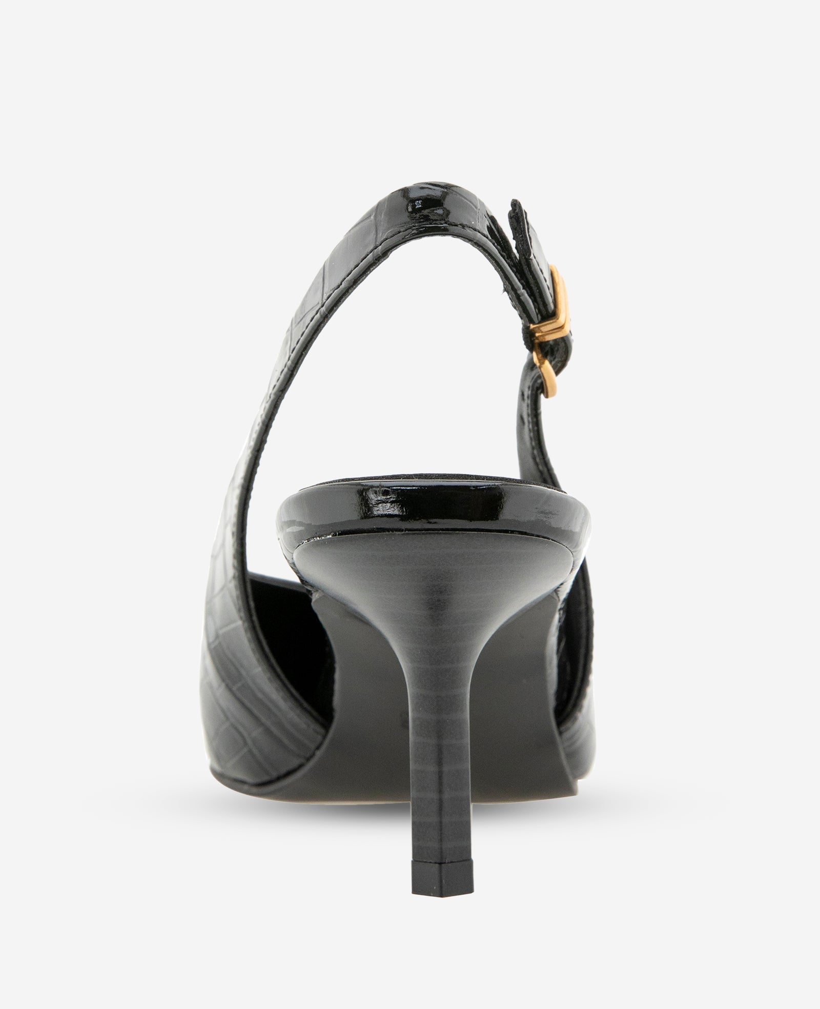 Ulysses Croco Patent Slingback Heel