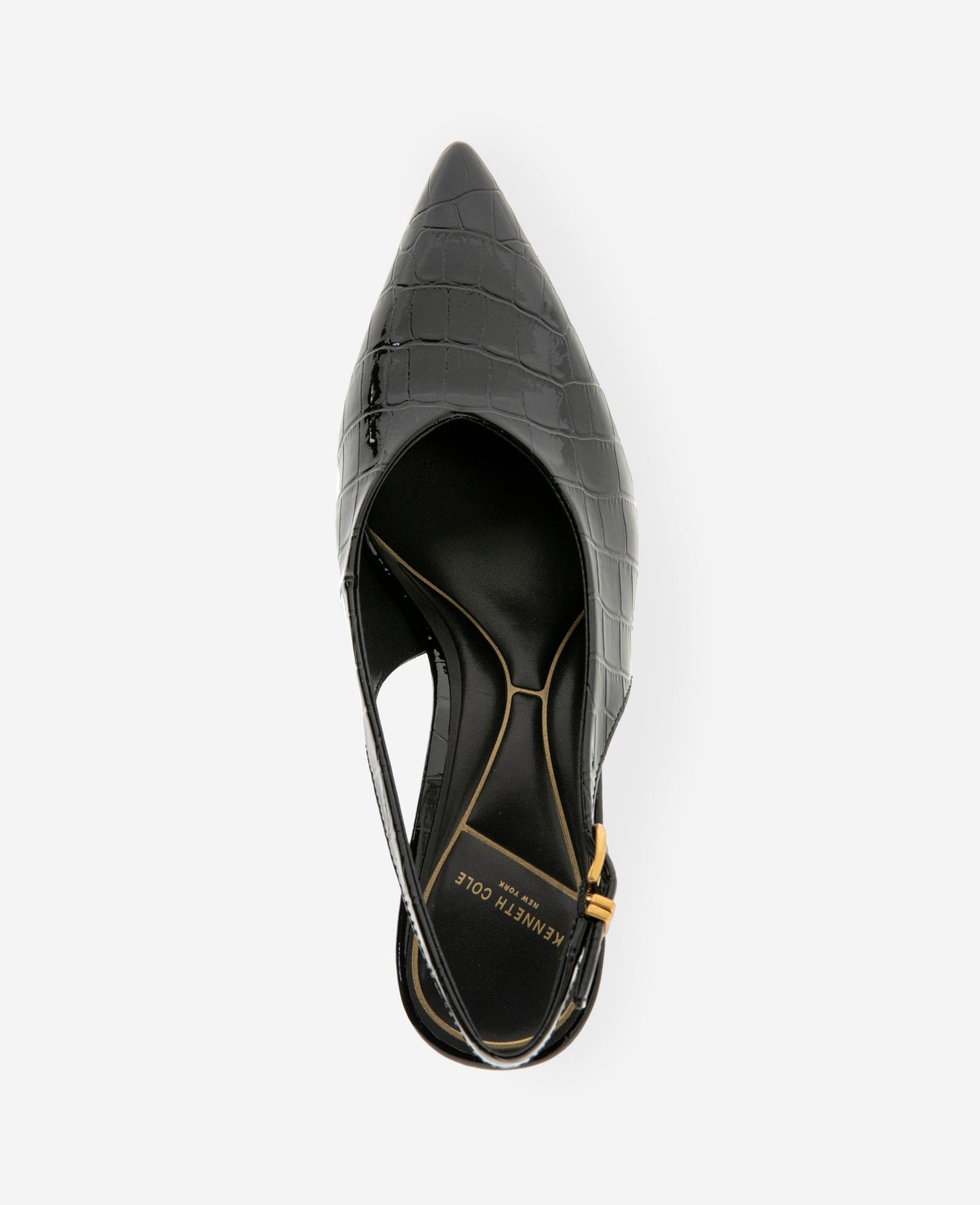 Ulysses Croco Patent Slingback Heel