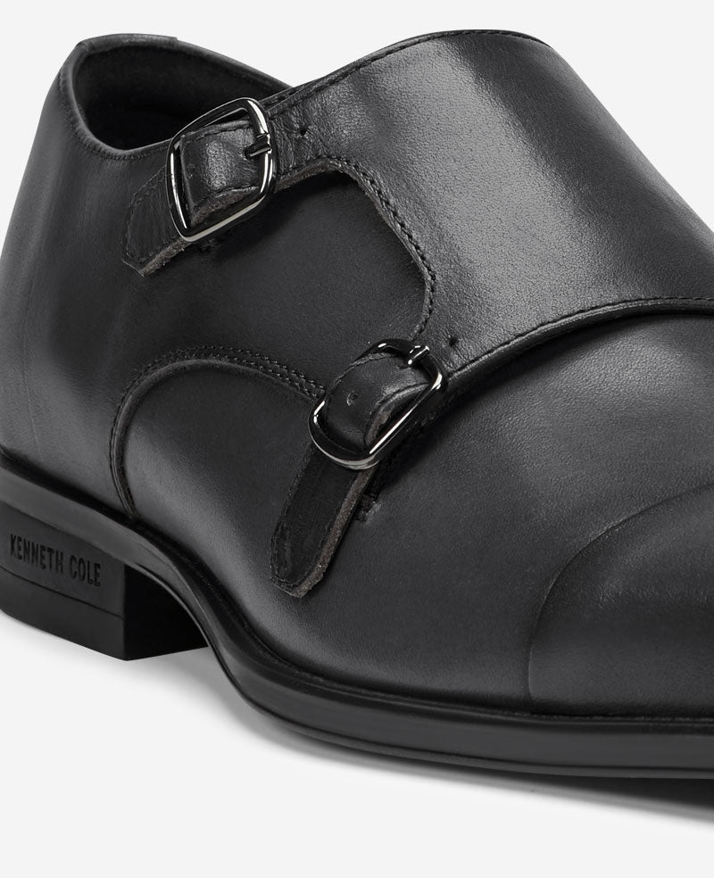 Charles Double Monk Strap Cap Toe Oxford