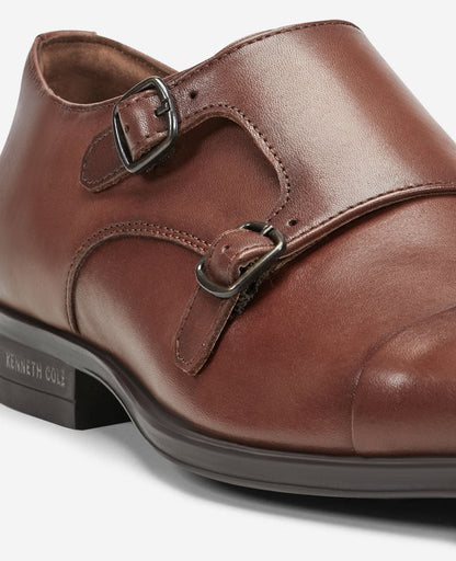 Charles Double Monk Strap Cap Toe Oxford