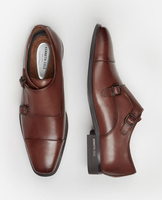 Charles Double Monk Strap Cap Toe Oxford