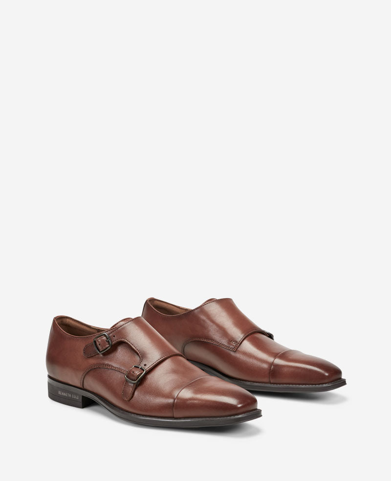 Charles Double Monk Strap Cap Toe Oxford