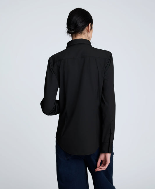 Knit Button Front Long Sleeve Shirt