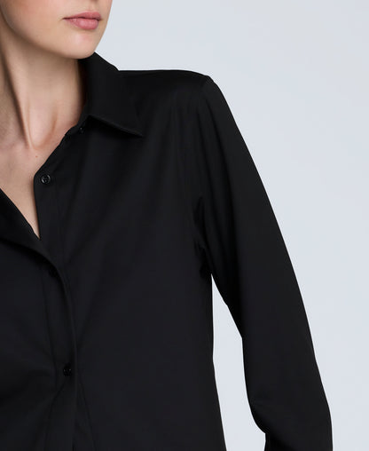 Knit Button Front Long Sleeve Shirt