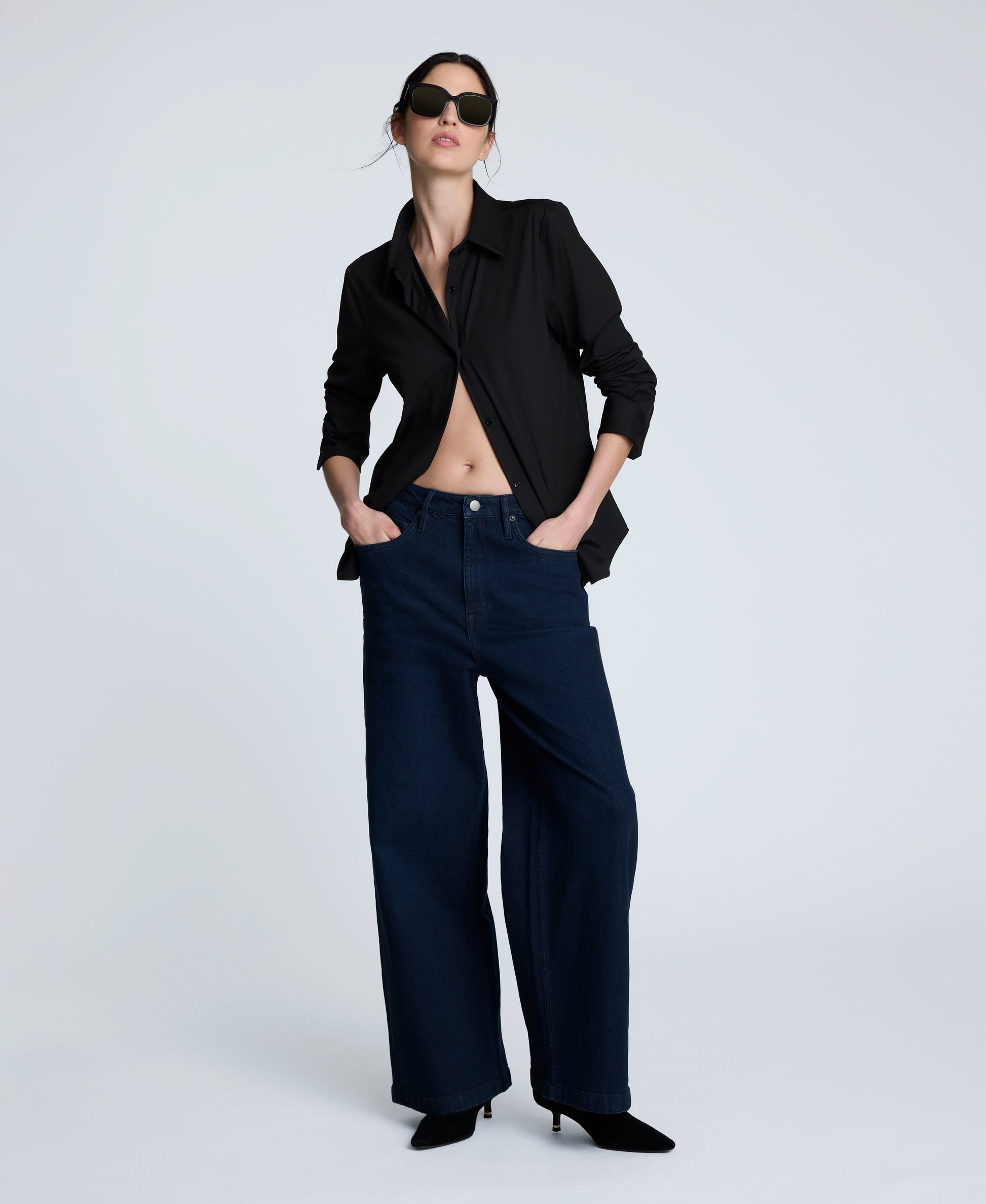 Knit Button Front Long Sleeve Shirt
