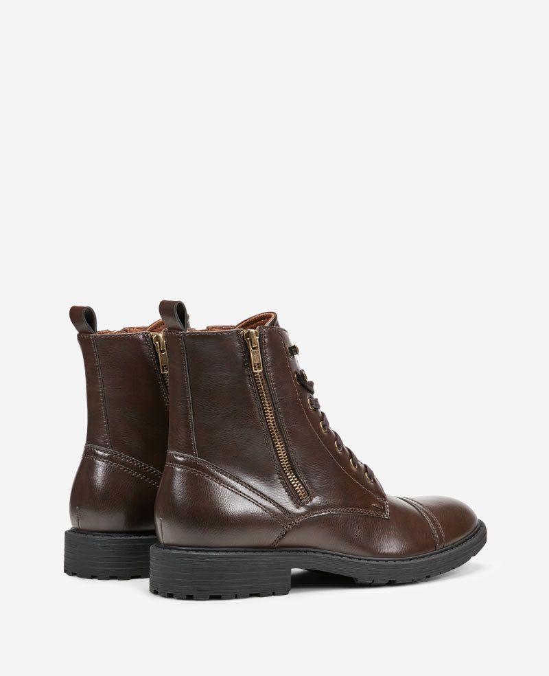 REACTION - Captain Cap Toe Double Zip Combat Boot