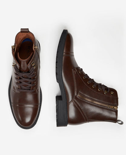 REACTION - Captain Cap Toe Double Zip Combat Boot
