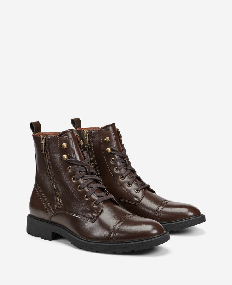 REACTION - Captain Cap Toe Double Zip Combat Boot