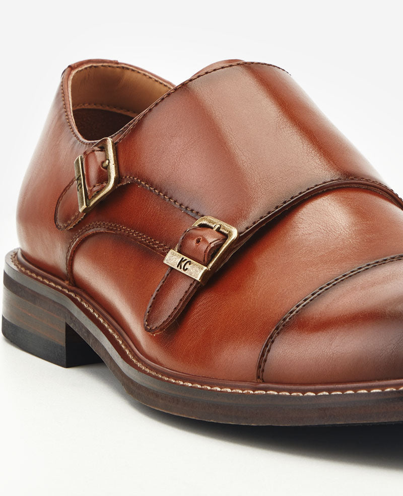REACTION - Leland Monk Strap Cap Toe Oxford