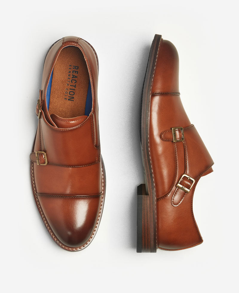 REACTION - Leland Monk Strap Cap Toe Oxford