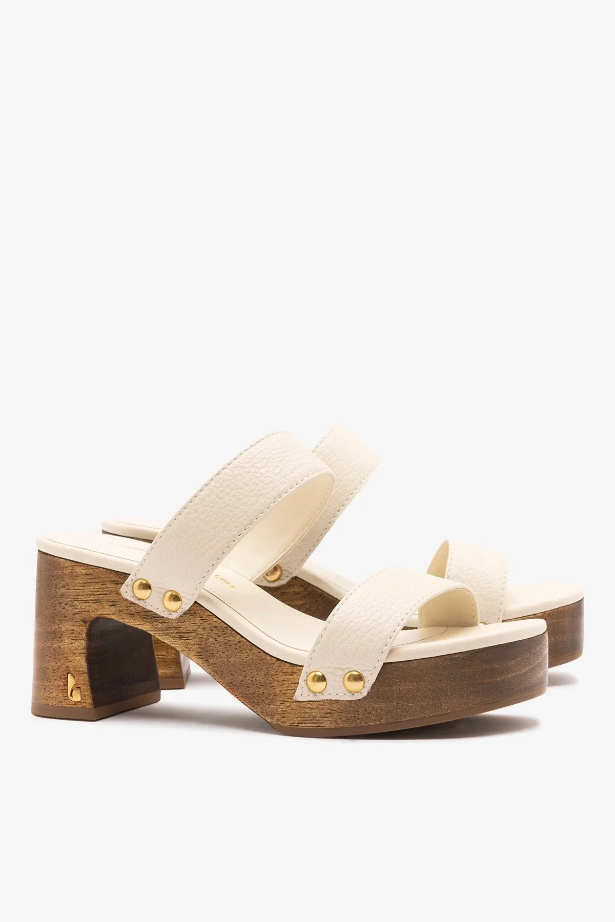 Larroudé x Kenneth Cole: Sandal Ivory Leather