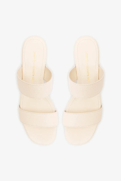 Larroudé x Kenneth Cole: Sandal Ivory Leather