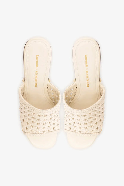 Larroudé x Kenneth Cole: Macrame Mule Ivory Leather