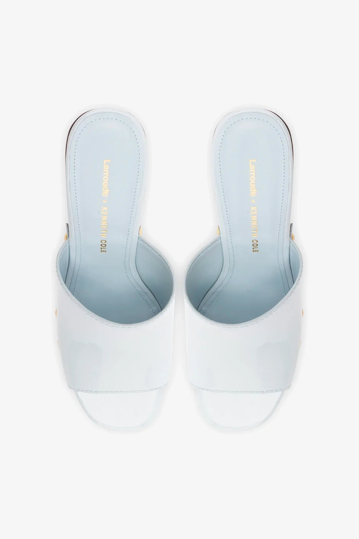 Larroudé x Kenneth Cole: Mule Maya Patent Leather