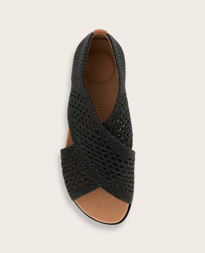 GENTLE SOULS - Laniey Knit X-Band Leather Sandal