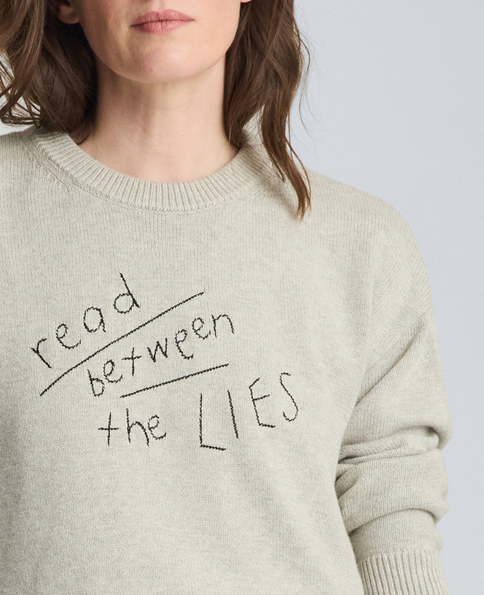 Lingua Franca Read Between The Lies Unisex Cotton Crewneck Sweater