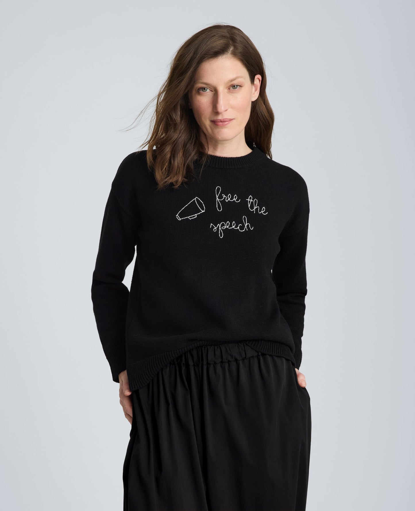 Lingua Franca Free The Speech Unisex Cotton Crewneck Sweater