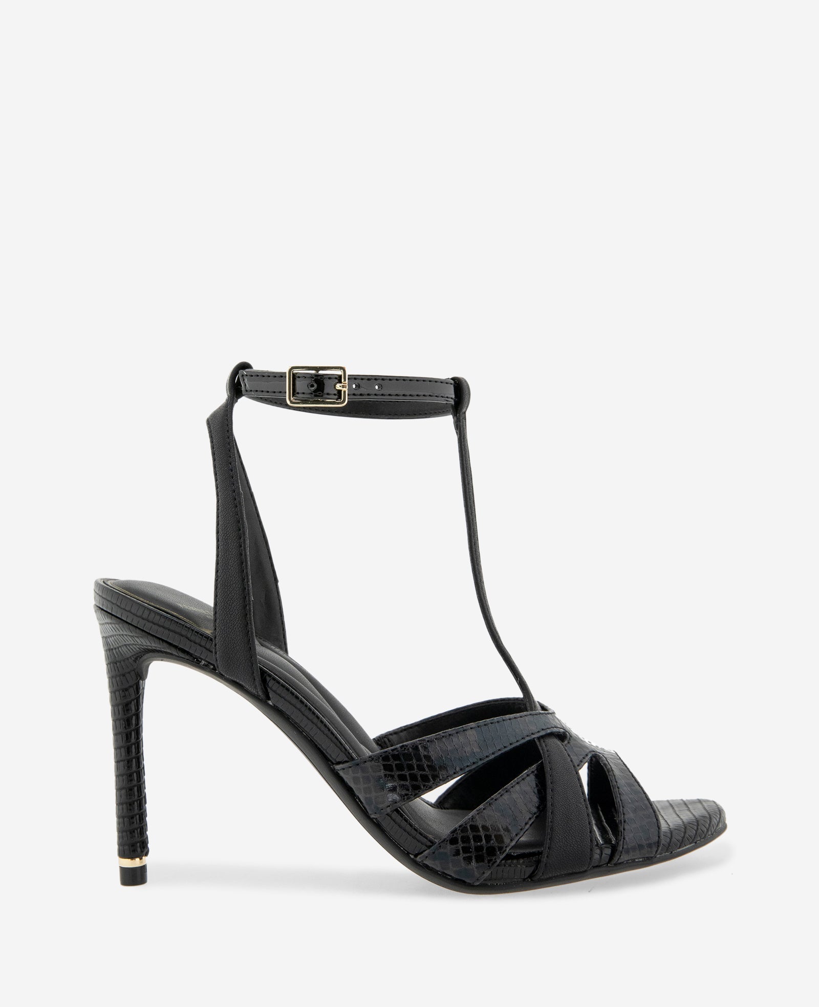 Liona Embossed Snake Heel