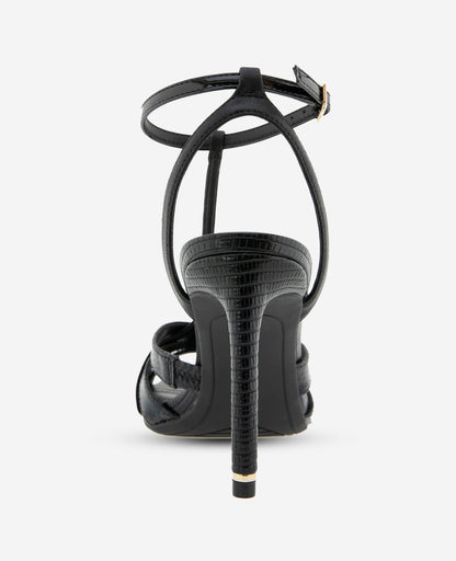 Liona Embossed Snake Heel