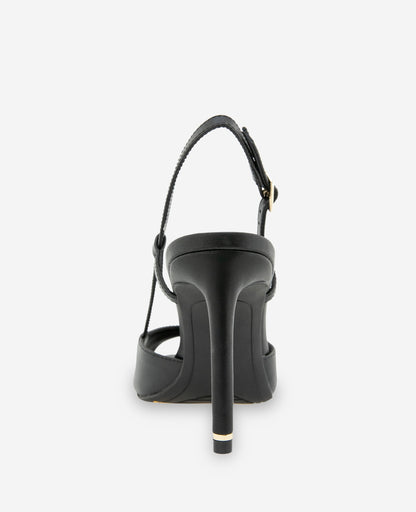 Londyn Leather Peep Toe Heel