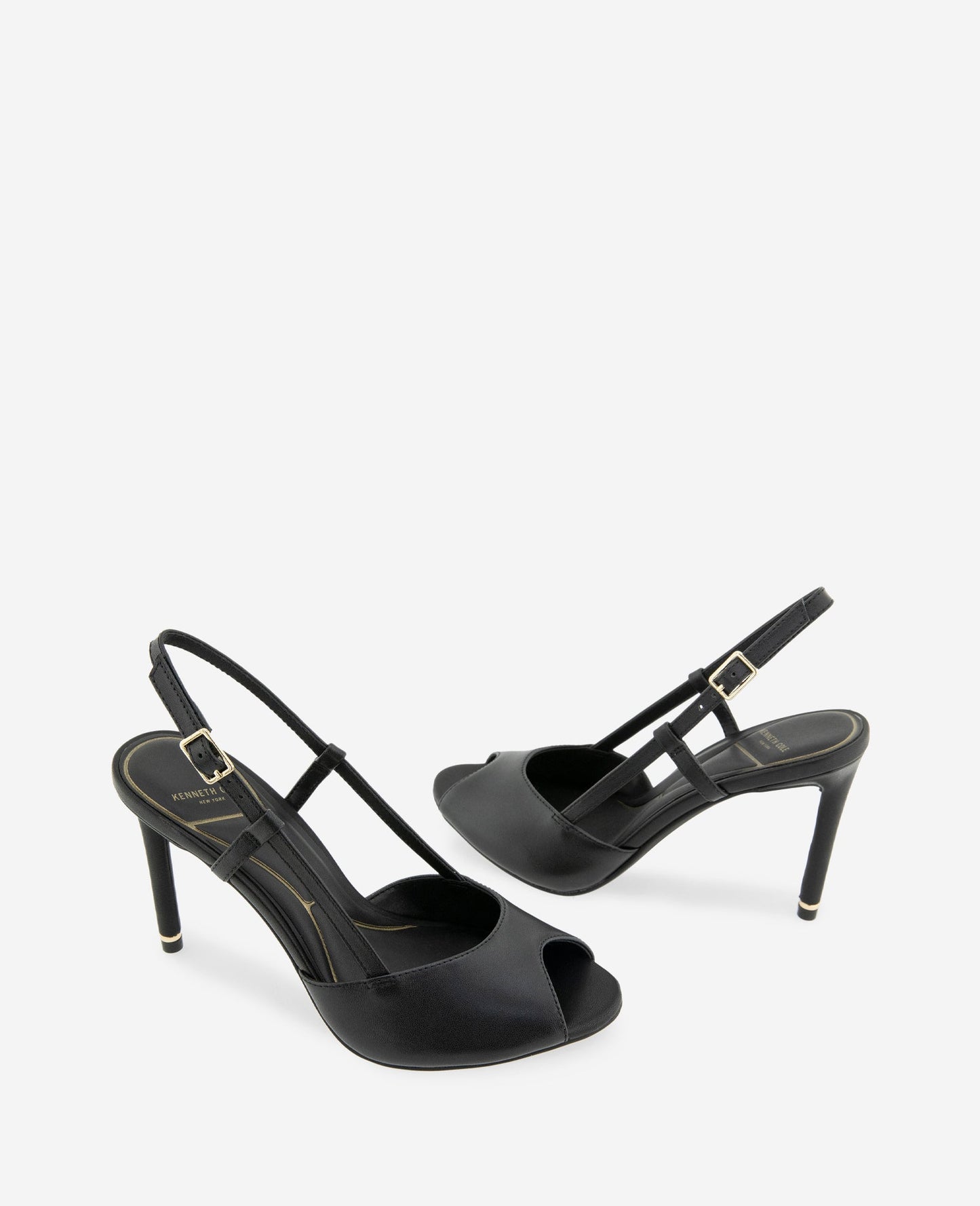 Londyn Leather Peep Toe Heel