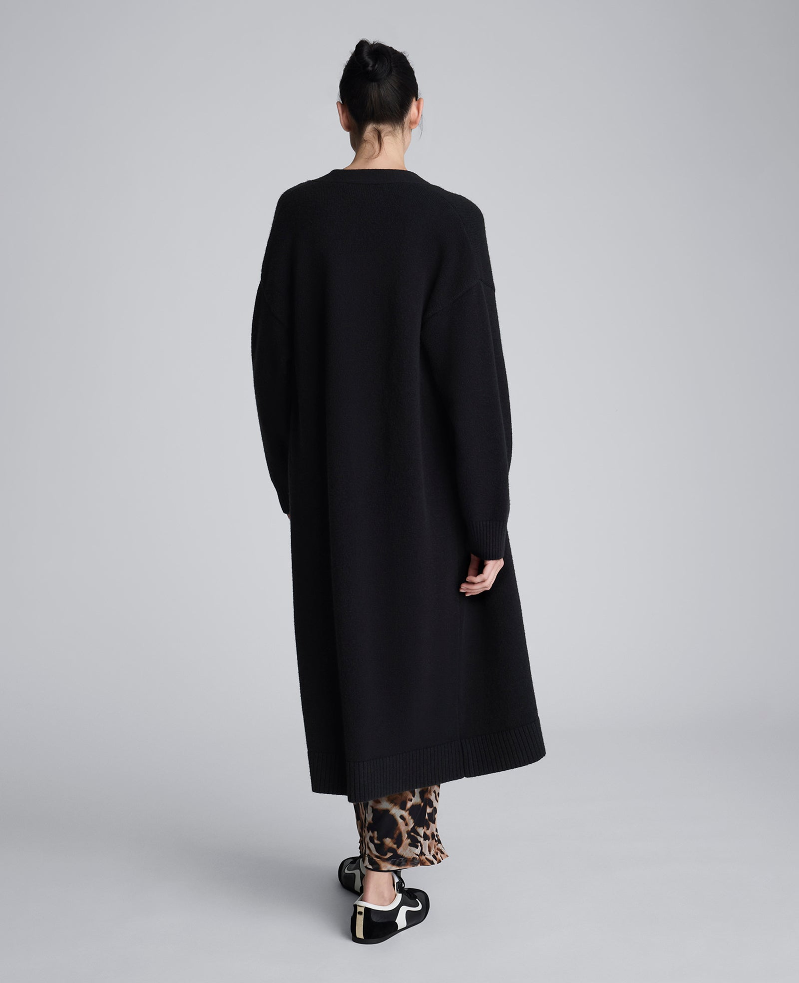Long Button Front Cardigan Duster